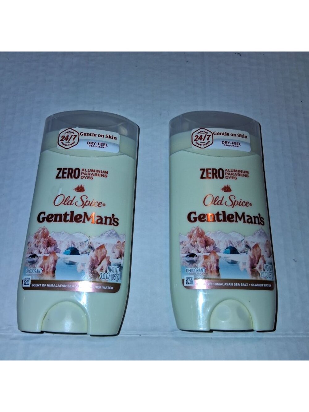 2-Old Spice Gentlemans Deodorant Himalayan Sea Salt/Glacier Water Zero Aluminum